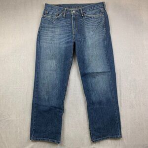 Levis Mens Pants 34 Blue Jeans 514 Straight Fit Medium Wash Strauss Denim 34x29